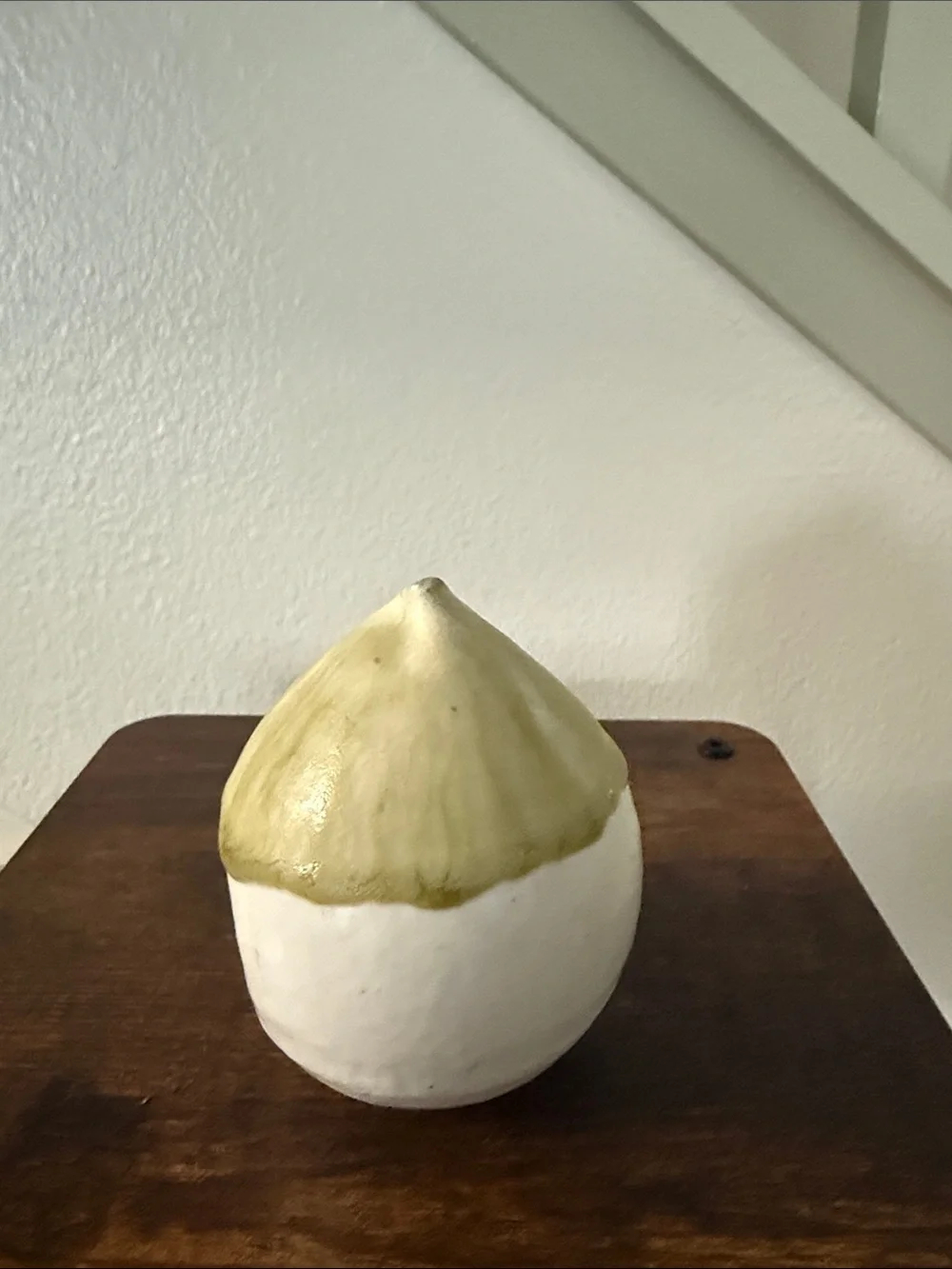 Green-Top Ceramic Vase